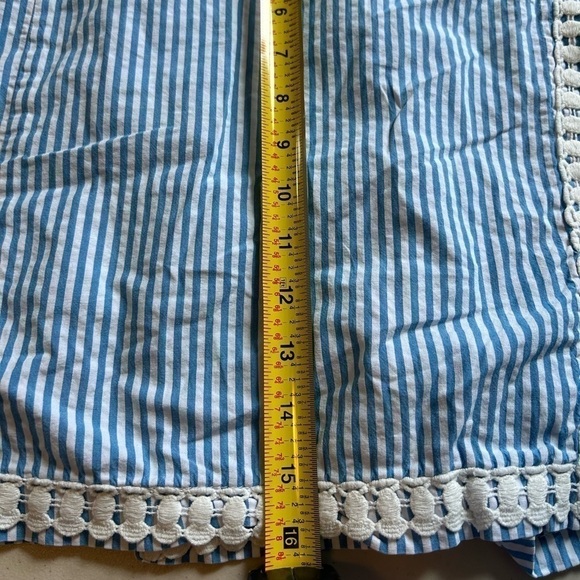 Crown & Ivy Blue and White Stripped Skort Size 14 - Picture 3 of 8